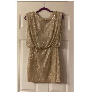 Champagne Sequin Boutique Dress